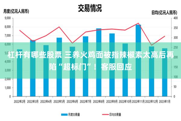 杠杆有哪些股票 三养火鸡面被指辣椒素太高后再陷“超标门”！客服回应