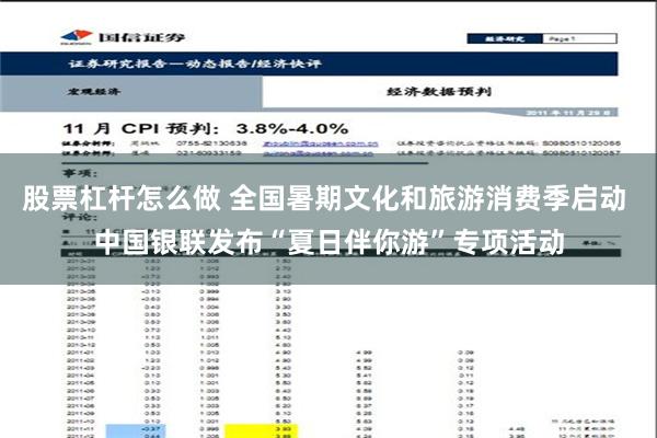 股票杠杆怎么做 全国暑期文化和旅游消费季启动 中国银联发布“夏日伴你游”专项活动