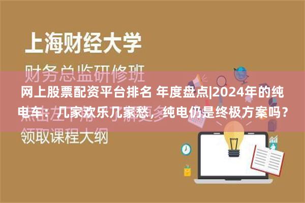 网上股票配资平台排名 年度盘点|2024年的纯电车：几家欢乐几家愁，纯电仍是终极方案吗？